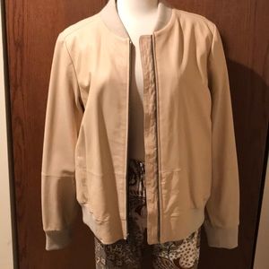 Vince Nude Leather Moto Jacket